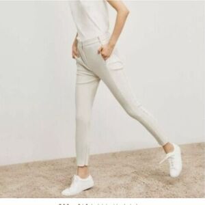 M.M. Lafleur Women's Size 10 Curie Pant Bone Power Stretch Slim Trousers $255